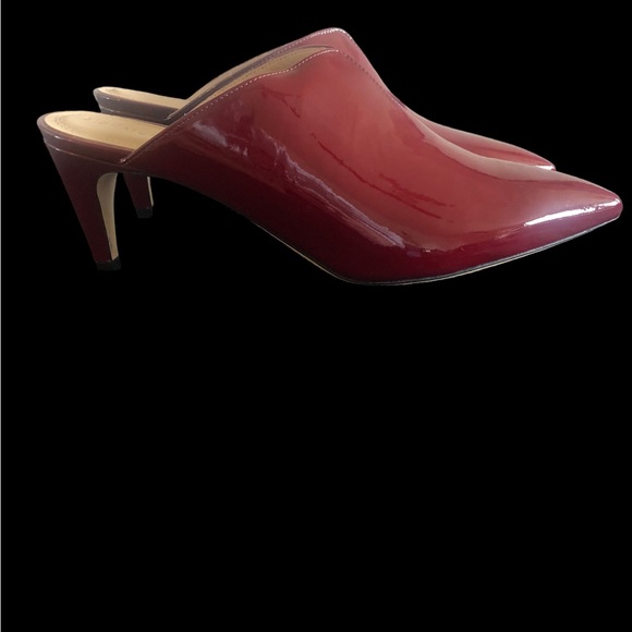 Nordstrom Signature Leather Ruby Red Heels Made in Italy Size 40 (8.5) - Picture 3 of 6